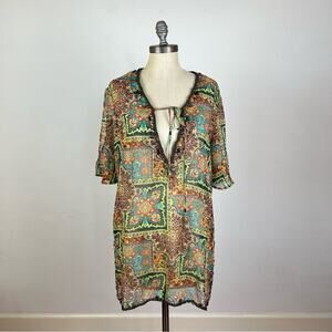 True Religion Paisley Swim Suit Cover Up